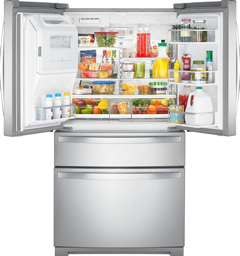 french refrigerator stainless steel in box|french door refrigerator with handle.